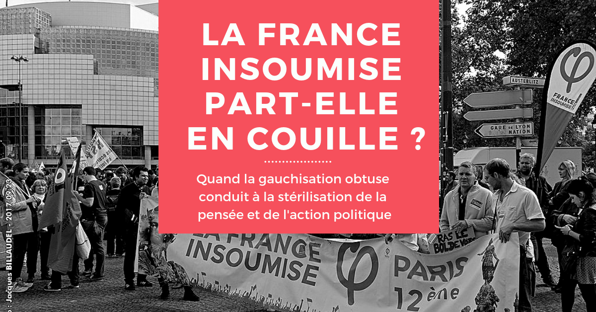 Read more about the article La France insoumise, sans doute la meilleure idée de la gauche de ces dernières années, se trouve confrontée à une menace existentielle qui risque de la faire disparaître