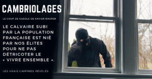 Read more about the article Le criminologue Xavier Raufer pousse un coup de gueule contre nos élites qui veulent minimiser ou ignorer la vague de cambriolages qui désole la France.