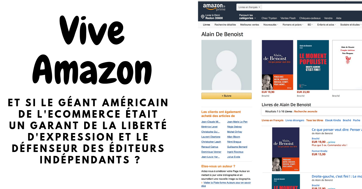 You are currently viewing Amazon n’est pas populaire dans les médias. On l’accuse de tuer les petites librairies et d’être à l’origine de la mort du petit commerce de centre-ville. Et si la vérité était très différente ? Et si Amazon était le meilleur garant de notre liberté de pensée ?