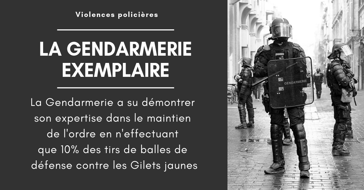 Read more about the article Alors que la Police nationale multiplie les bavures, la Gendarmerie a su maîtriser l’emploi d’une arme aux conséquences potentiellement tragiques. Un exemple à suivre !